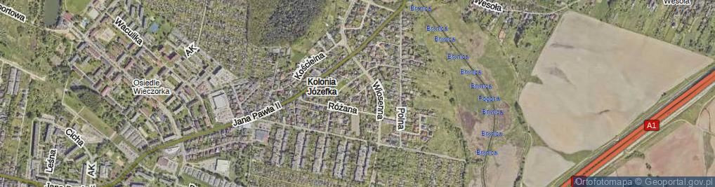 Zdjęcie satelitarne Liliowa ul.